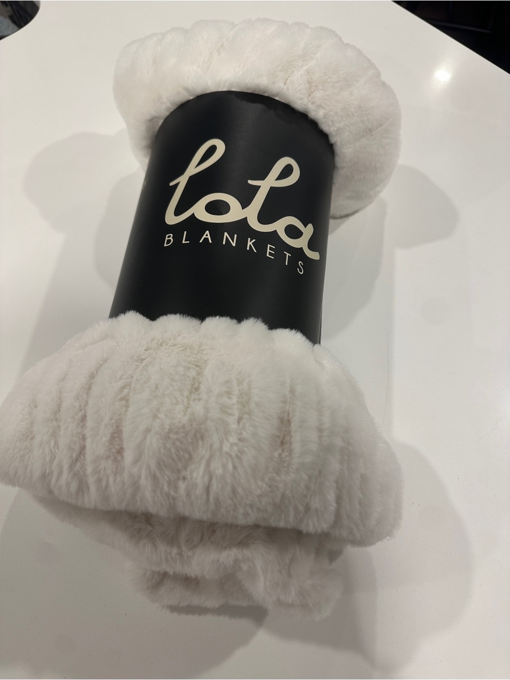 Lola Baby 30x36 Plush Throw Blanket - Soft White